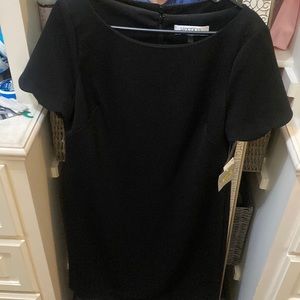 NWT black Kasper scalloped suit dress